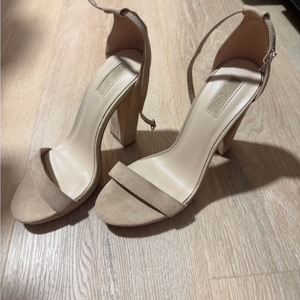 Forever 21 Tan High Heel Sandals